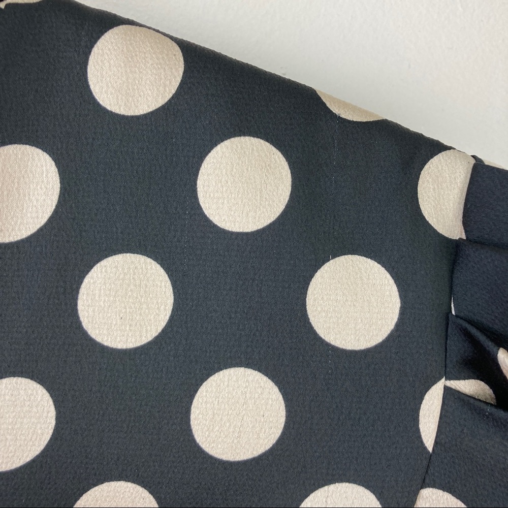 Mac Duggal Black Maxi Dress with Cream Polka Dots - Picture 8 of 14